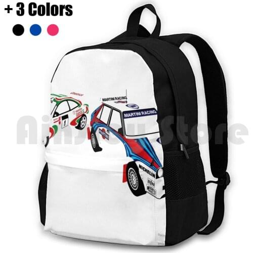 Rally Tribute-Lancia Vs Outdoor Hiking Backpack Riding Climbing Sports Bag Lancia Rally Wrc Sports Car Gaming Rally Offroad