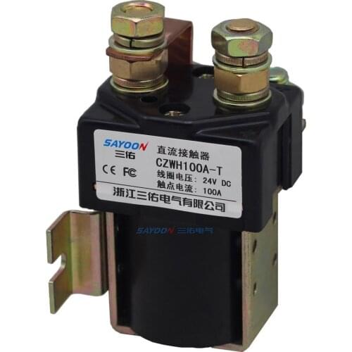 SAYOON CZWH100A-T DC 6V 12v 24V 36V 48V 60V 72V 100A contactor used for electric vehicles, engineering machinery and so on