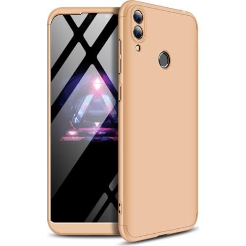 3 in 1 360 Degrees Full Body Protection Anti-Scratch Shockproof Matte Ultra Slim PC Hard Case for Honor 8C