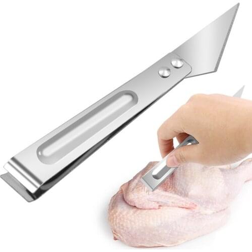 1Pcs Pull Feather Device Stainless Steel Forceps Plier for Pig Chicken Meat Epilation Clip Fur Remover Seafood Tools Kitchen