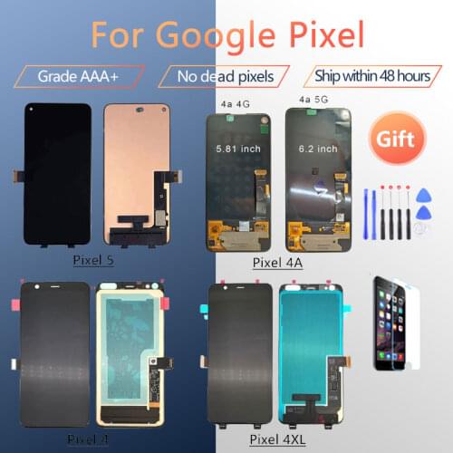 For Google Pixel 4 4A 5 XL LCD Display Touch Screen Digitizer Assembly Replacement For Google Pixel 4 5 4A 4G 5G XL OLED screen
