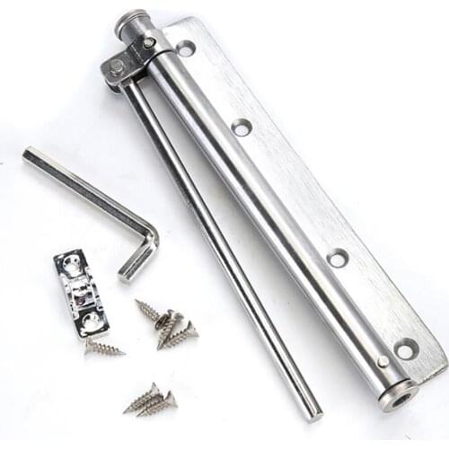 1Pcs Adjustable Door Automatic Closer Aluminum Alloy Automatic Door Spring Silver Tone Intensity, Suitable For Fire Door 20 kg
