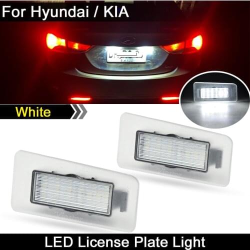 For Hyundai Elantra Sedan 2011-2016 Car Rear white LED license plate light number plate lamp