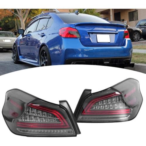 2pcs Reverse Light VLAND Full LED Dynamic Tail Lights Clear Lens Fit for Subaru WRX / STI 2015 2016 2017 2018 2019 2020