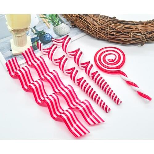 2PCS Christmas Tree Hanging Cane Stool Decoration Candy Cane Home XMAS Decoration Children Gift Toy Pendant Navidad