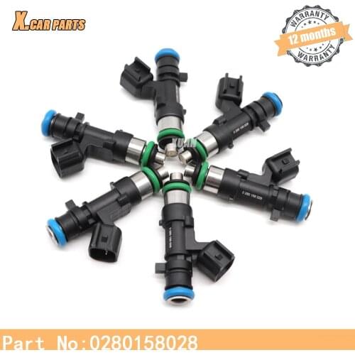 6pcs/lot 0280158028 Fuel Injector For Dodge Avanger Challenger Charger Journey Magnum Nitro Stratus 04591986AA