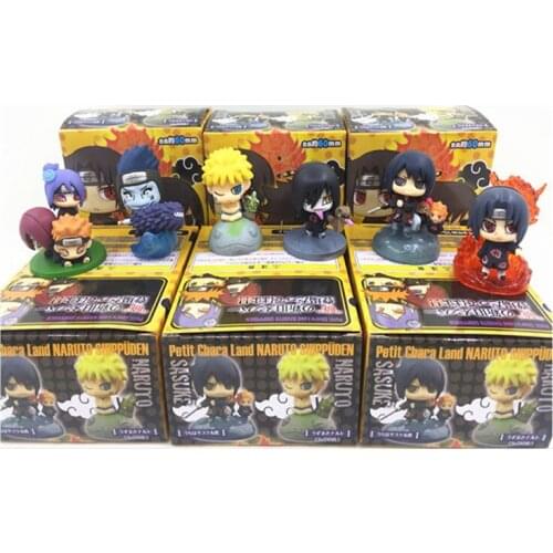 6 Stks/set 7 Generations Naruto Box of Eggs Uzumaki Naruto Uchiha Itachi Q Version Mosquito Coil Eye Figure Model Toy