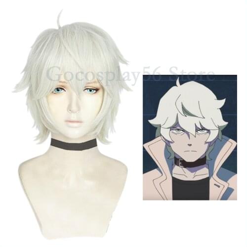 Anime BNA OGAMI SHIROU Wig Ears BRAND NEW ANIMAL Cosplay Wig Gray White Short Hair Synthetic Wig