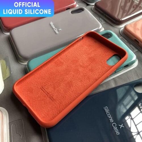 Official Liquid Silicone Phone Case for iphone 12 11 Pro Max Mini X XS MAX XR 7 8 6S Plus SE 2020 Full Protective Original Cover