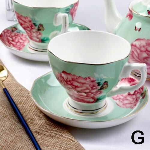 Porcelain coffee cup and saucer bone china coffee set "C" mark design Top Grade outline in gold tea cup and saucer set saucer se