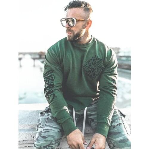 New Men Casual Long sleeve T-shirt Gyms Fitness Bodybuilding Workout Skinny t shirt Male Print Tee Tops Sporty Fashion Clothing