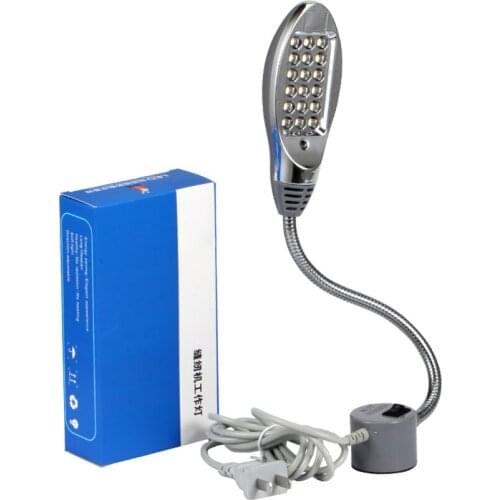 LED Sewing Machine Light Gooseneck Lamp Flexible 18 LEDs Work Light Magnetic Base Light for Drill Press, Desk, Craft Work