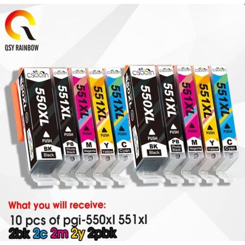 PGI550 CLI551 PGI 550 CLI 551 Ink Cartridges For Canon Pixma MG 5450 5550 6350 6450 7150 8750 IP 7250 MX 925 725