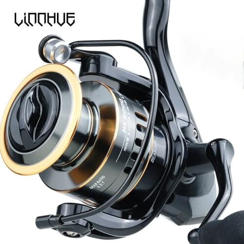 LINNHUE All Metal Fishing Reel 1000-7000 Drag 10kg Metal Spool Spinning Reel 5.2:1 High Speed Saltwater Reel For Spinning Wheel
