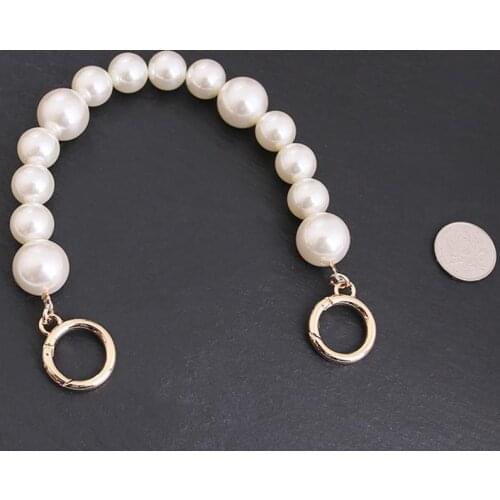 Fashion High Grade Large Pearl Bag Decoration Luggage Accessories Chain White Mobile Phone Rope Handbag Hand Strap Belt