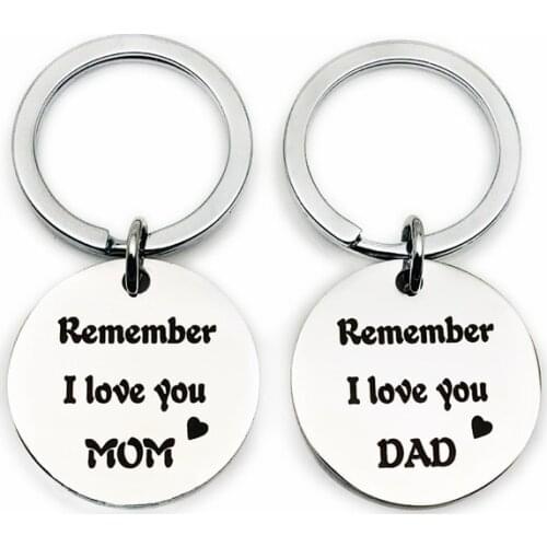 Oeinin Charms Key Chain Man Remember I Love You Mom Keychain Bags Lovers Letter Color Keyring Stainless Steel Pendant Llaveros