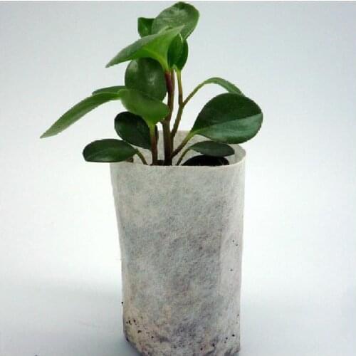 Wholesale 5000 pcs plant-fiber Nursery Pots Seedling-raising bags Garden Supplies Can degrade Environmental protection 8cm*10cm