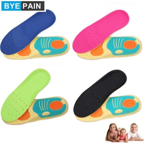 2Pair Children Massaging Insole Sport Shoe Insoles Orthopedic Foot Care Shock Absorption Pads Flatfoot Orthotic Insoles