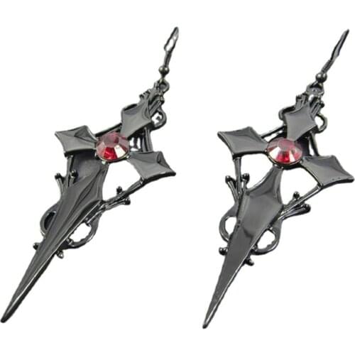 Punk Exaggerated Cross Earrings Gothic Hip Hop Dark Fashion Creative Cool Trendy Irregular Cross Earrings For Women Men Jewelry