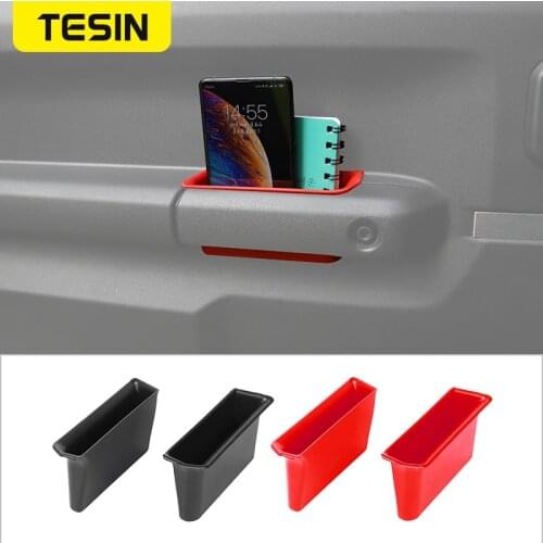 TESIN Stowing Tidying For Suzuki Jimny JB74 2020 Car Door Armrest Storage Box Handle Pocket Accessories For Suzuki Jimny 2019