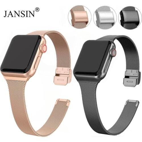 Stainless Steel Strap For Apple Watch band 38mm 40mm 42mm 44mm metal bracelet for Apple watch series 6 SE 5 4 3 2 1 Wristband