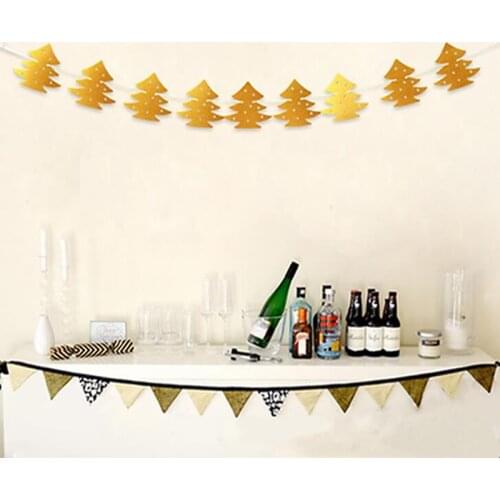 Christmas trees Happy New Year For 2019 Banner Christmas Paper Garland Ornament Christmas Decorations For Home Xmas Favors