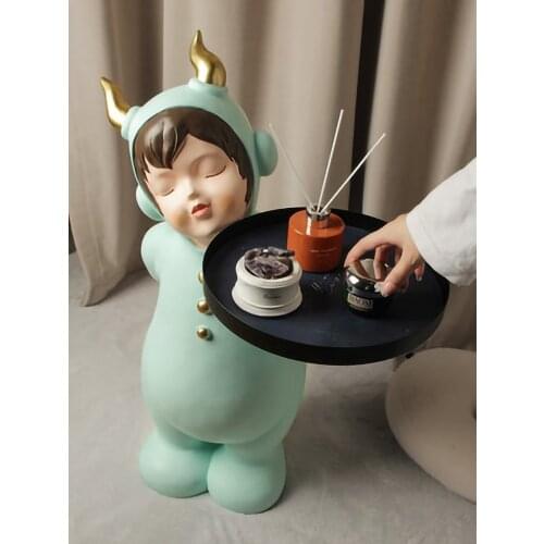 Nordic Living Room Home Decoration Statue Large Landing Pallets Girl Resin Sculpture Decor NordicStyle Home Storage Organization