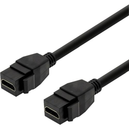 SeTo HDMI-compatible Clasp type Module Free Welding Connector Keystone For Wall Plate Socket HDTV Cable 0.2M