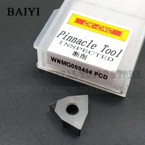 WNMG080404 PCD broken groove chipbreaker polycrystalline diamond blade carbide insert aluminum CNC lathe cutting turning tools