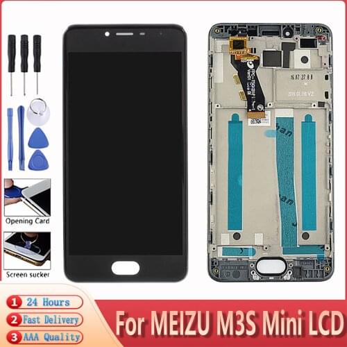 5.0" AAA quality For MEIZU M3S / M3S Mini Y685H LCD Display With Touch Screen Assembly Replacement For MEILAN 3S Display+Frame