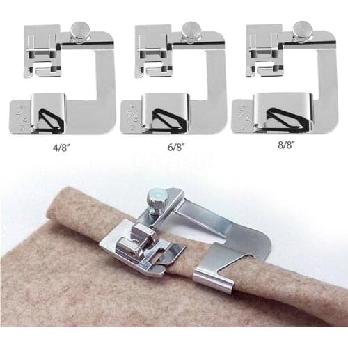 13-25mm Domestic Sewing Machine Foot Presser Hem Crimping Feet for Brother Singer Sewing Accessories