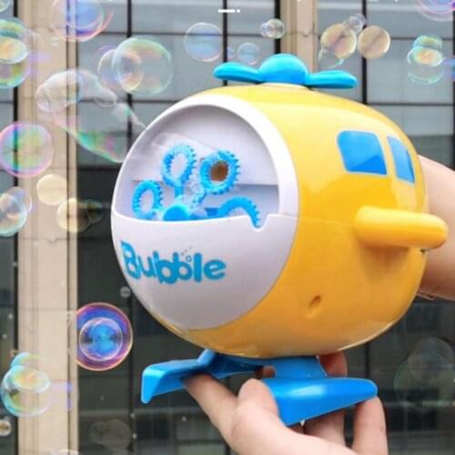 1pc Helicopter Bubble Drum Rechargeable/battery Automatic One-button Bubble Gun Electric Bubble Gun Toy Wedding Gift
