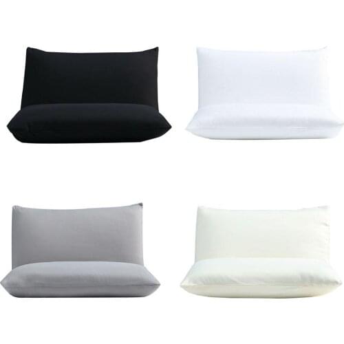 2PC 50X70CM White Pillow Cover Waterproof Pillow Protector Anti Mites Bed Bug Proof Zipper Pillow Cover Hotel Pillow