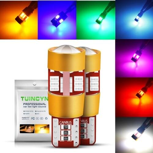 2pcs Canbus T10 3014 27SMD LED car Light Canbus W5W t10 led canbus 194 Error Free White Bulbs for mazda peugeot kia VW Ford Audi