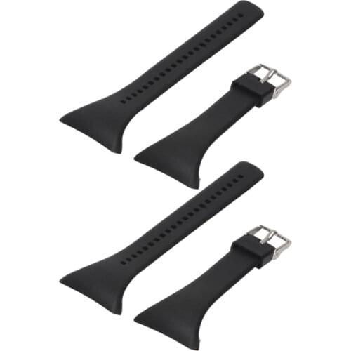 2pcs Adjustable Silicon Wristband Watch Band Strap for Polar FT4 FT7 FT