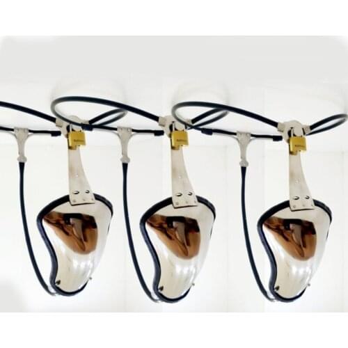 Adjustable Invisible Chastity Belt Device Stainless Steel Cage Pants Device Cock Cage Bondage Penis Lock Metal Sex Toys For Men