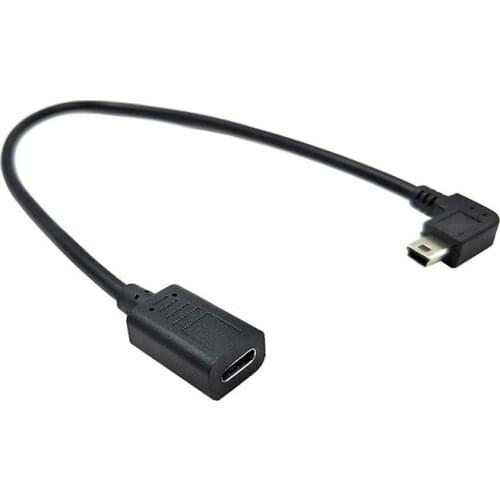 25cm USB3.1 Type C Female To Mini USB 2.0 5Pin male Data Cable Cord Nexus 5X 6P