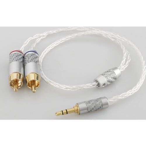 Audiocrast RCA Cable HiFi Stereo 3.5mm to 2RCA Audio Cable AUX RCA Jack 3.5 Y Splitter for Amplifiers Audio Home Theater Cable R