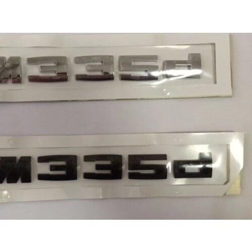 Car Tail emission emblem sticker M235d M350d M335d M550d M320d M760d M750d X5M50d X6M50d Silver/Black for Germany car B** series