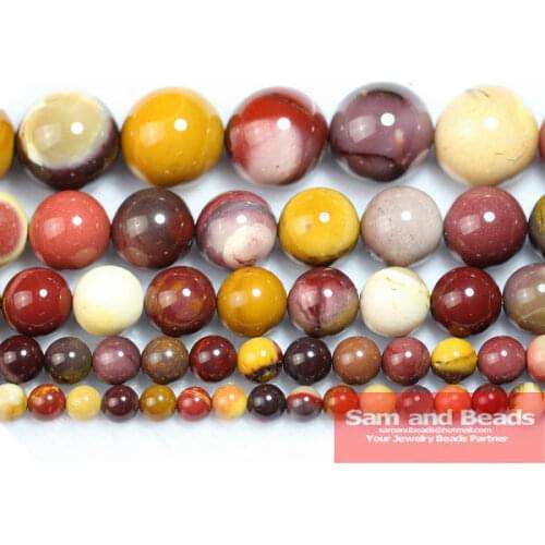 Free Shipping Natural Stone Mookaite Round Beads 16" Strand 4 6 8 10 12MM Pick Size For Jewelry Making MB01