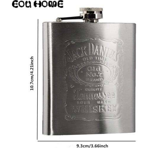 Classic Style Stainless Steel Portable Mini Hip Flask Flagon Whisky Alcohol Pot Bottle Drinkware for Outdoor Pocket Container