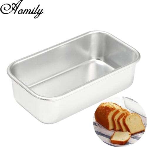 Aomily Baking Cake Pan Rectangle DIY Aluminum Alloy Mini Pudding Mold Cake Mold Kitchen Tools Cake Pan Home Party Kitchen Tools