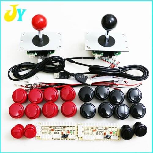 Hot Sale Zero Delay Arcade DIY Kit USB Joystick Controller With 4 Way Joystick Arcade Push Buttons 2 Player USB To Jamma MAME
