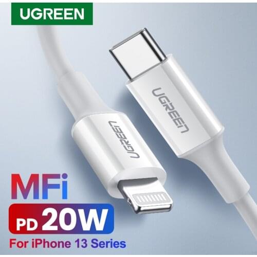 Ugreen MFi USB Type C to Lightning Cable for iPhone 12 Mini Pro Max 11 8 18W PD Fast Charging Data Cable for Macbook Pro IPad