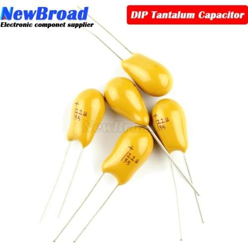 5PCS DIP Tantalum Capacitor 16V 25V 35V 50V 0.1 0.15 0.22 0.33 0.47 1 2.2 3.3 4.7 6.8 10 15 22 33 47 100UF 104 105 106 225 226