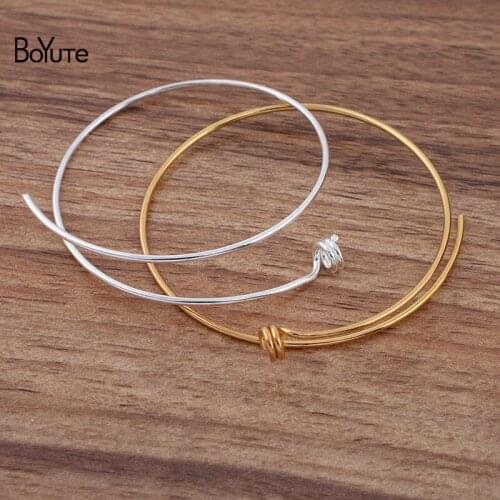BoYuTe (30 Pieces/Lot) Metal Iron Twist Bracelet Accessories Factory Direct Sale Diy Handmade Jewelry Materials
