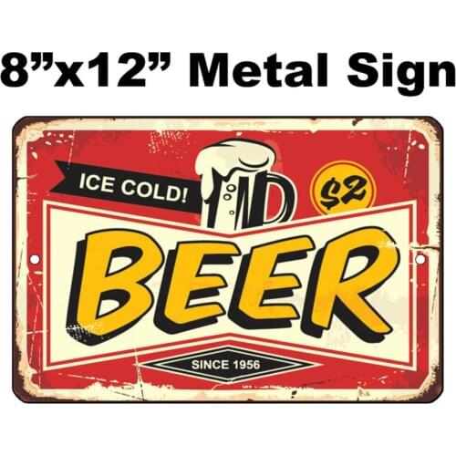 8"x12" METAL SIGN - Beer #5 Vintage Looking Craft Game Room Bar Man Cave Gift