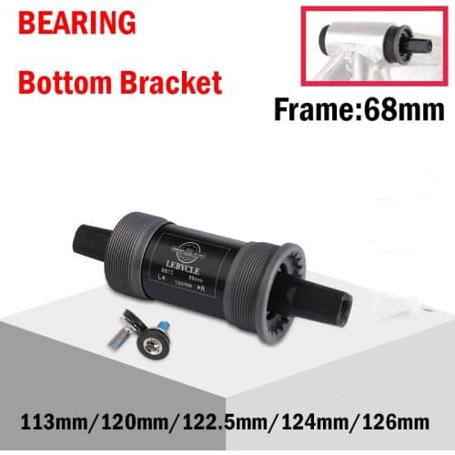 Bike BSA Bottom Bracket 113mm 120mm 122.5 124mm 126mm Quare Hole Crank Axis bicycle parts for Square Tapered Spindle Crankset