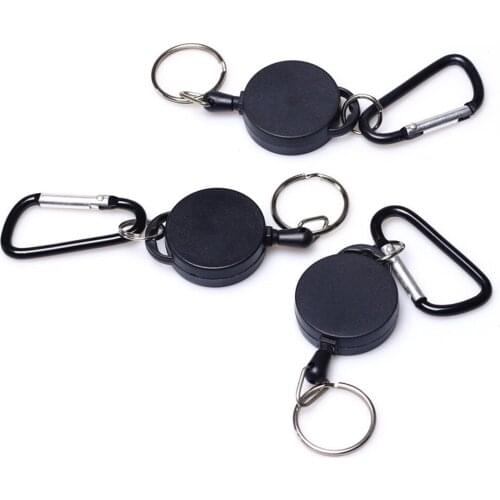 Wire Rope Camping Telescopic Burglar Chain Key Holder Tactical Keychain Outdoor Key Ring Return Retractable Key Chain