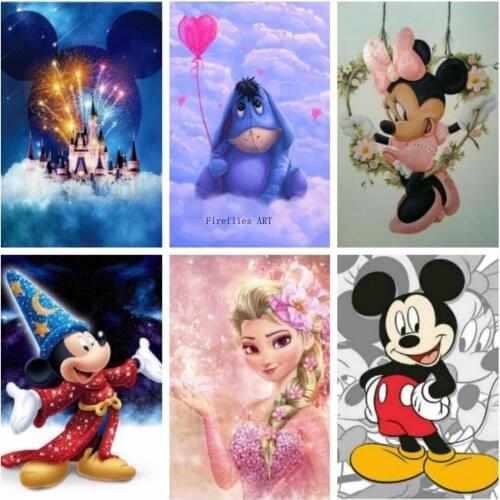 Full Square 5D DIY Diamond Painting "Disney Family" Embroidery Cross Stitch Kits Rhinestone Diamond Mosaic Wall Home Decoration
